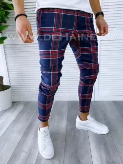Pantaloni barbati casual regular fit in carouri B1546 D11-3